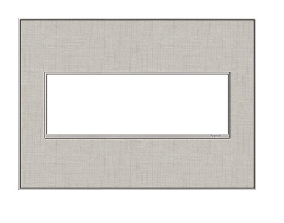 Legrand AWM3GTL4 Adorne 3-Gang Screwless Wall Plate, True Linen Finish