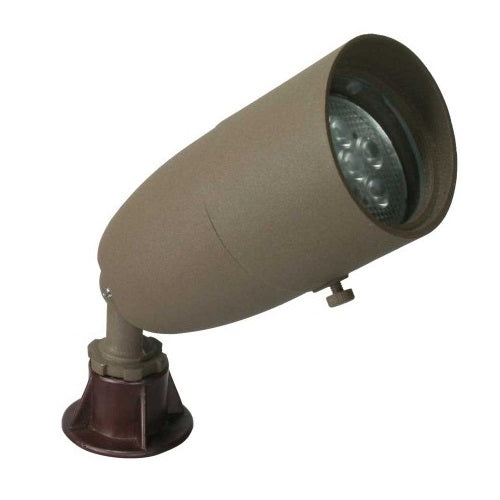 ORBIT 1071-BR Cast Aluminum Hooded Bullet Landscape Light, Bronze Finish