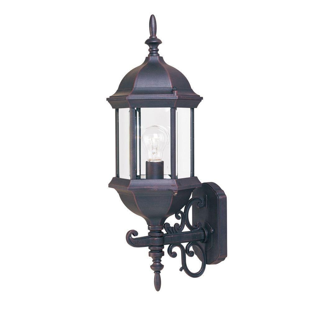 Maxim Lighting 1072CLEB Cast 1 Light 22 Inch Empire Bronze Outdoor Wall Lantern