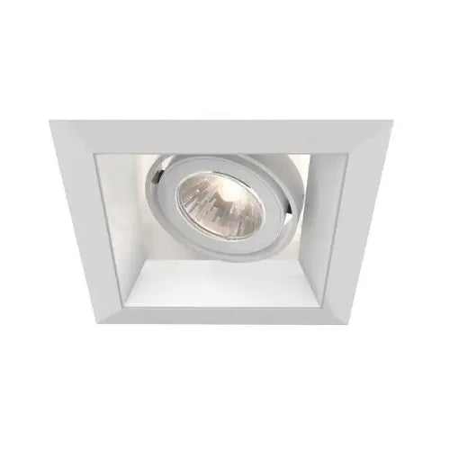 Eurofase Lighting TE111GU10-22 4-in MR16 Recessed Light with Trim, 1-Light, GU10, Wattage 50W, Voltage 120V, White/White Finish