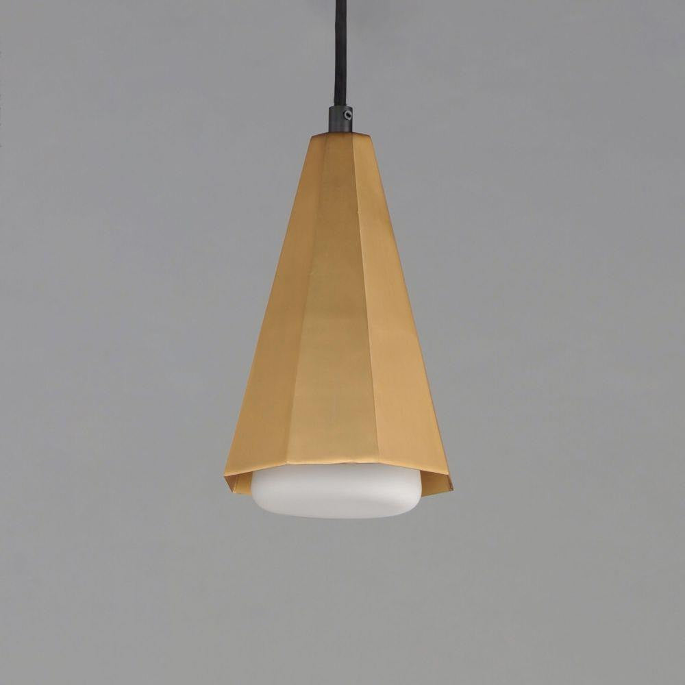 Maxim Lighting 10811SWBKAB Rizzo 1 Light Pendant in Black/Aged Brass Finish Close-Up