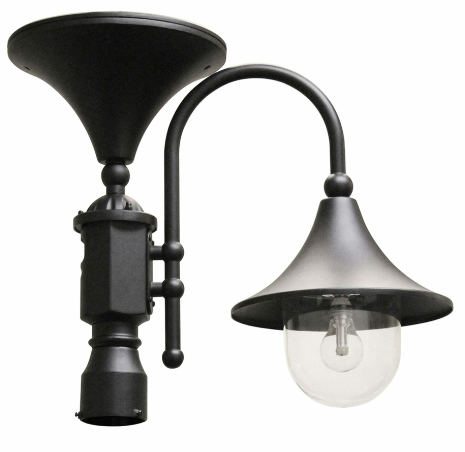 Gama Sonic 109012 Everest Solar Lamp w/GS Solar Light Bulb, Black Finish
