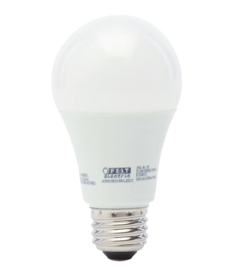 Feit Electric A1100/850/10KLED/2 A19 Soft White Non Dimmable General Purpose LED Blub Light, Color Temperature 5000K, Wattage 11.2W , Voltage 120V - 2 Pack