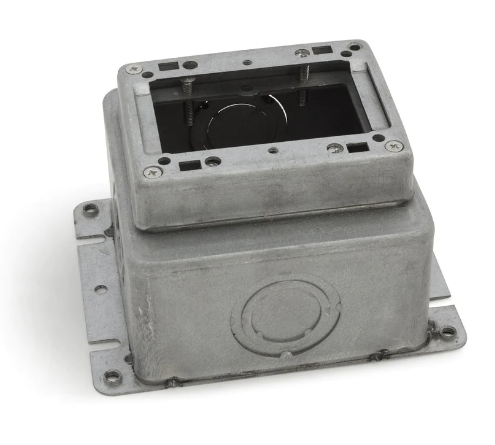 Lew Electric 1101-SMB Adjustable Single Gang Deep Stamped Steel Concrete Floor Box