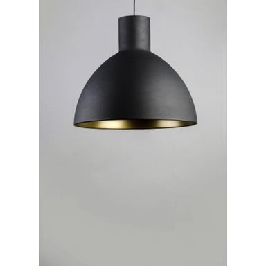 Maxim Lighting 11024SN Cora 1 Light Pendant Black with Gold Interior Side Angle