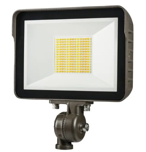 Keystone KT-FLED100-R1A-UNV-8CSB-VDIM /TAA XFit Compact LED Flood Light, Wattage 100W, Multi-Color Temperature, Voltage 120-277V, Bronze, TAA Compliant