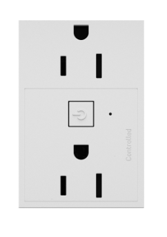 Legrand WNAR153W1 Adorne with Netatmo 15 Ampere Tamper Resistant Smart Electrical Outlet, White Finish