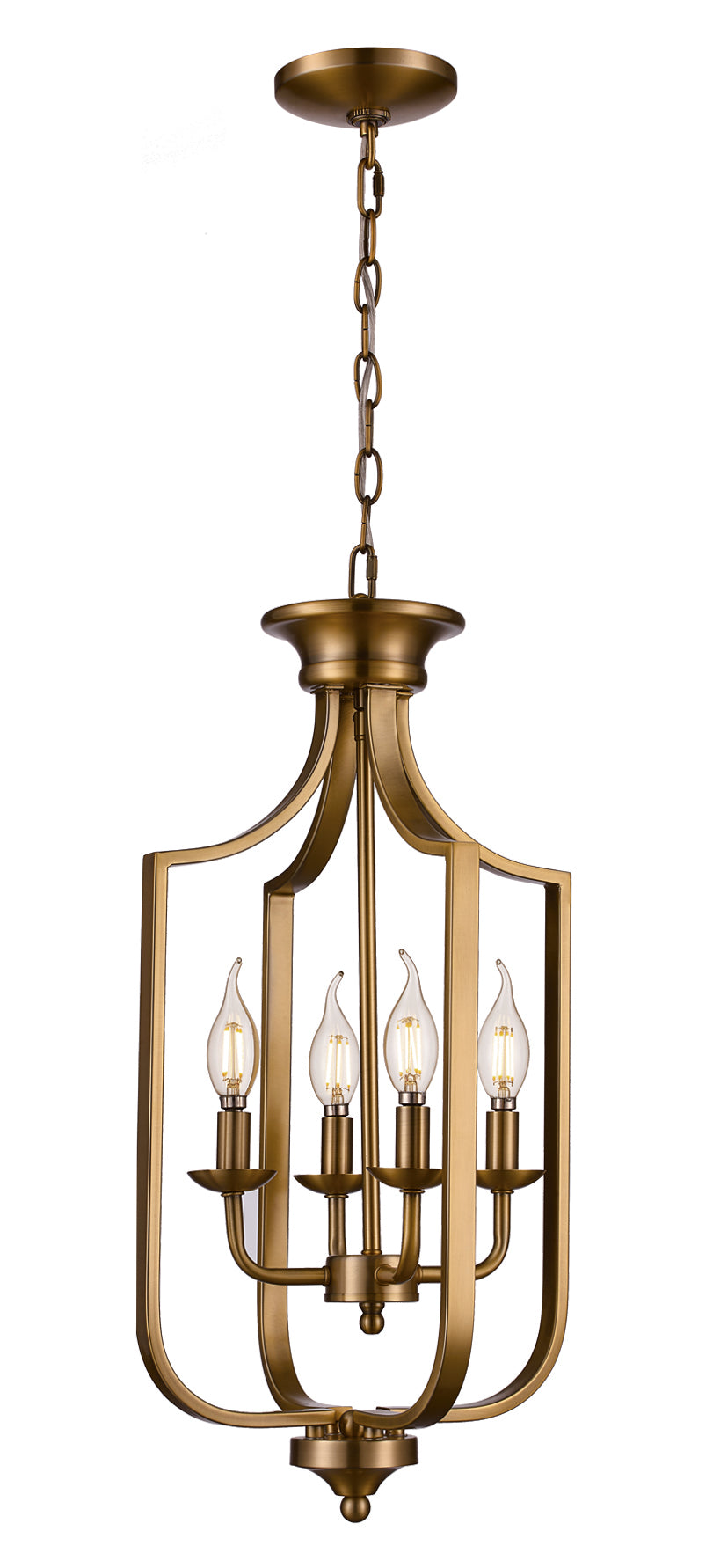 Trans Globe Lighting 11214 AG Hillcrest 4 Light 22 inch Antique Gold Pendant Ceiling Light