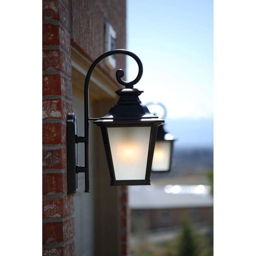 Maxim Lighting 1135CLBZ Knoxville 1 Light Bronze Outdoor Wall Lantern installed on brick exterior