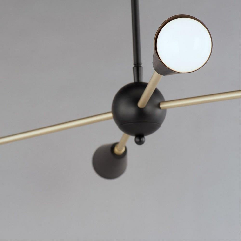 Maxim Lighting 11264BKSBR Lovell 4 Light Black Satin Brass Pendant Ceiling Light - Detail View