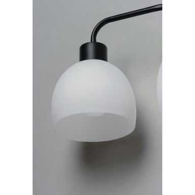 Maxim Lighting 11273SWBK Coraline 3 Light Bath Vanity Wall Light Black Shade Detail