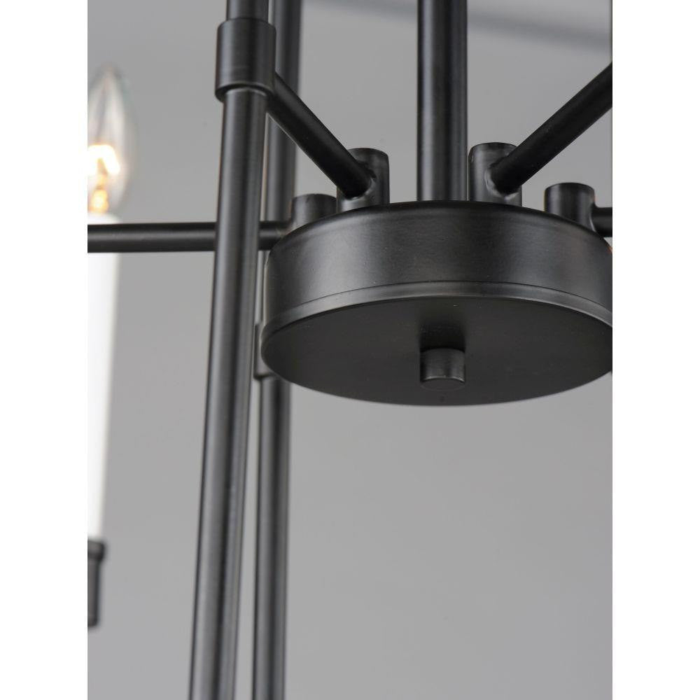 Maxim Lighting 11289BK Tux 9 Light Black Chandelier - Close-up of center canopy and radiating arms