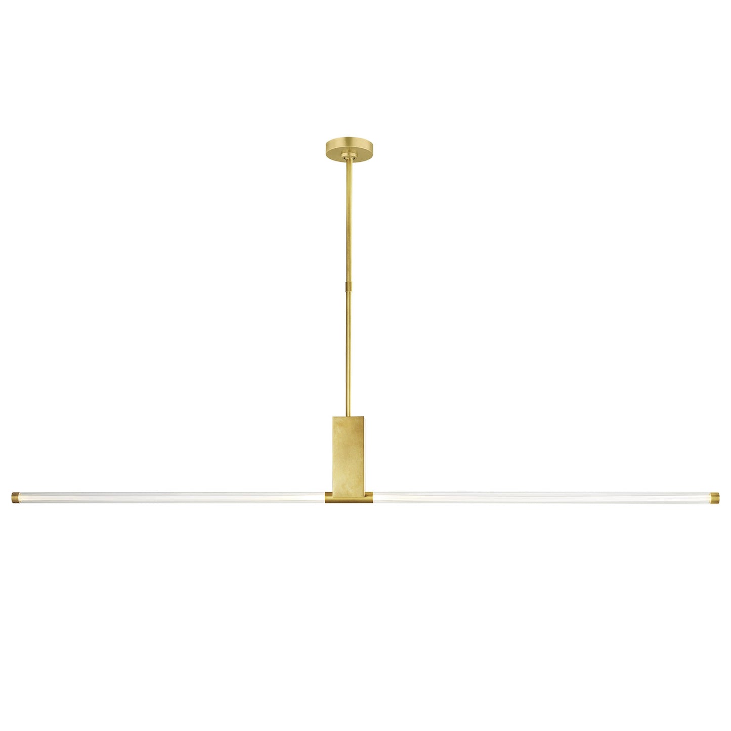 Visual Comfort Architectural 700LSPHB68NB-LED927 Kelly Wearstler Phobos 68", 10.4W Natural Brass LED Linear Suspension Ceiling Light 2700K Integrated LED