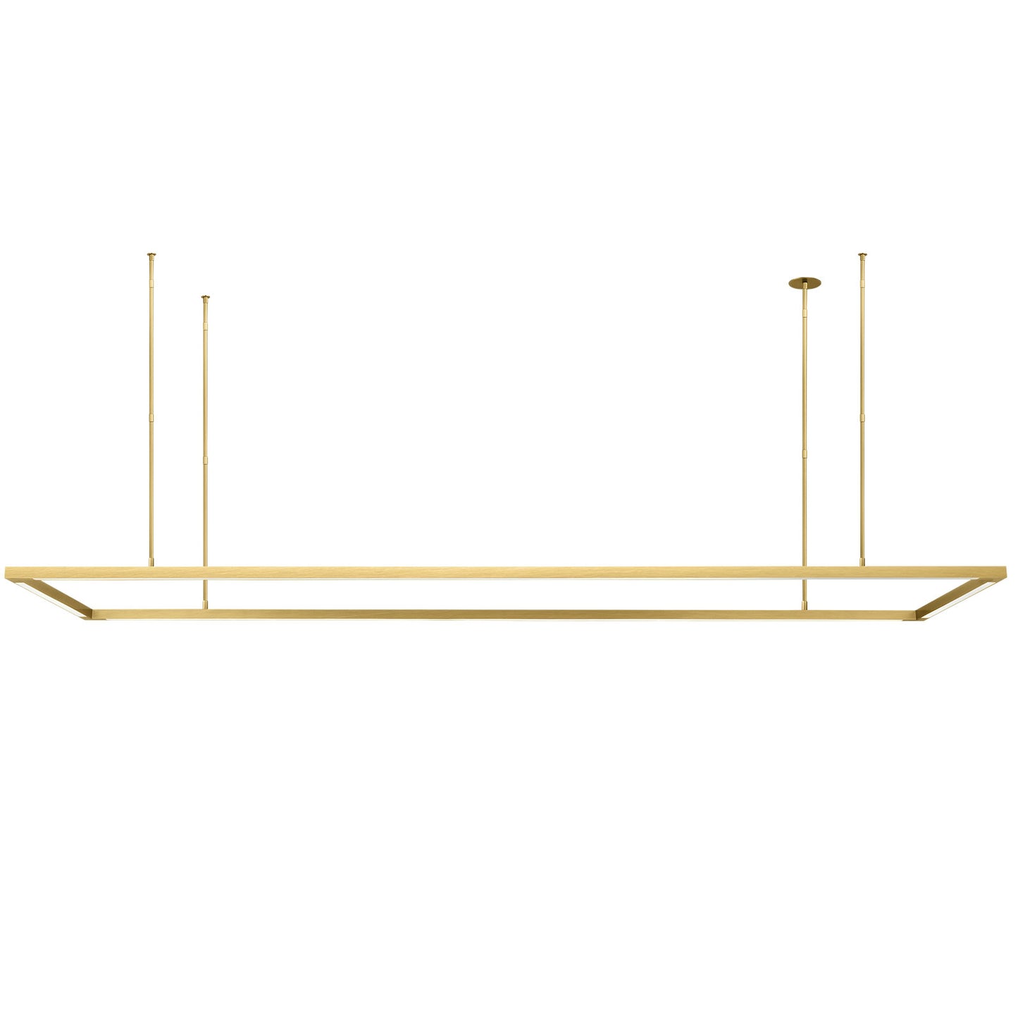 Visual Comfort Architectural 700LSSTG50NB-LED927 Mick De Giulio Stagger Halo 50" Natural Brass Linear Suspension LED 2700K