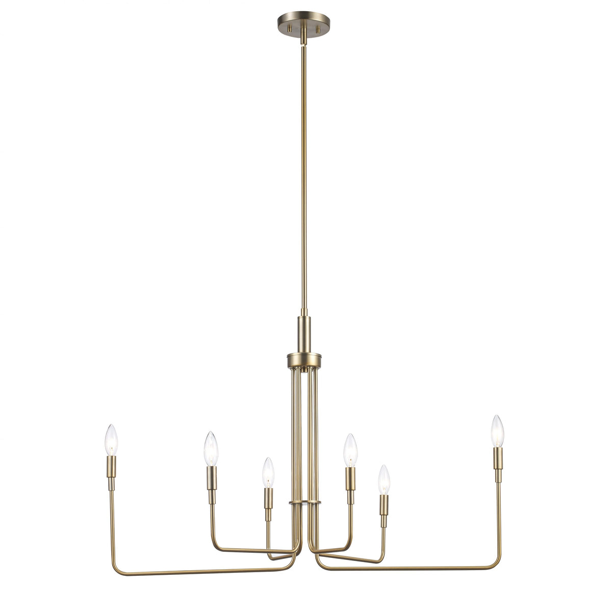 Trans Globe Lighting 11316 AG Charlotte 6 Light Antique Gold Chandelier Ceiling Light