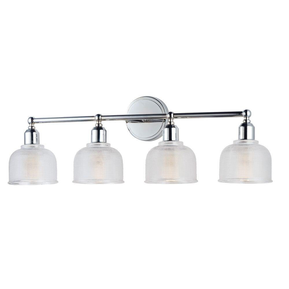 Maxim Lighting 11324CLPC Hollow 4 Light 31 inch Polished Chrome Bath Vanity Wall Light