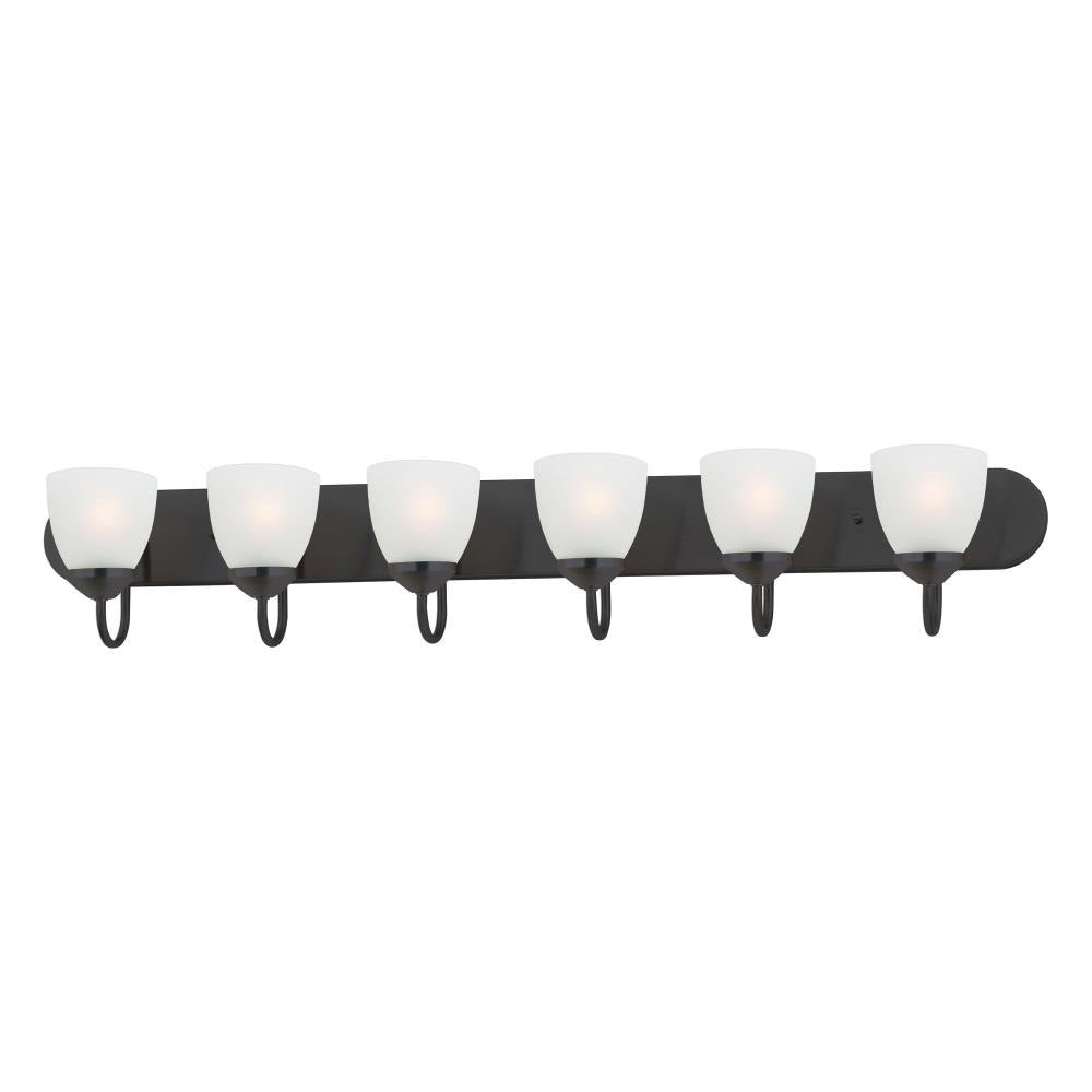 Maxim Lighting 11386FTBK Axis 6 Light 48 Inch Black Bath Vanity Wall Light