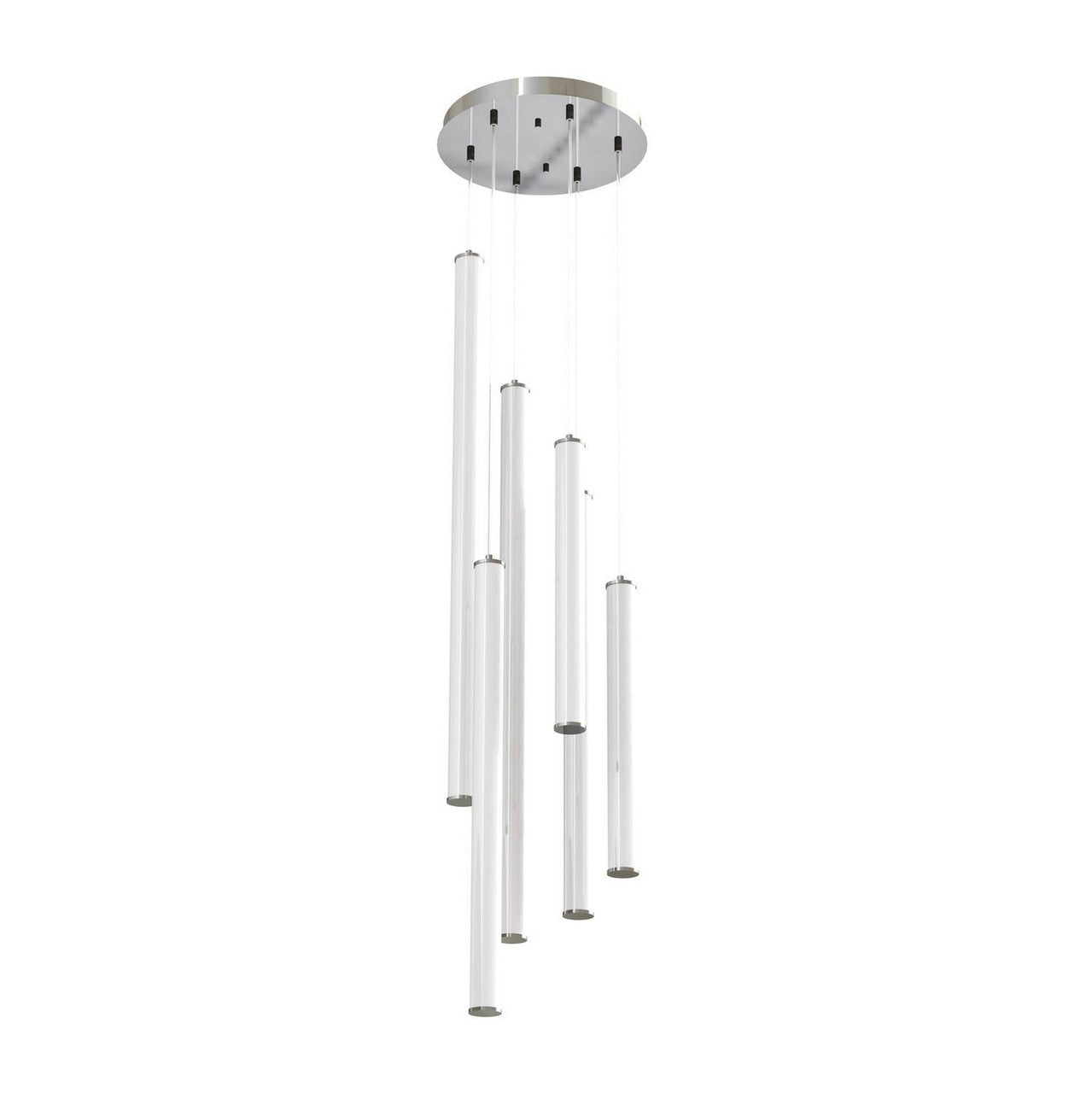 AFX Lighting CADP99L30UDSNRND6 176W LED Caden Pendant, Linear, 6-Light, 120V-277V, 3000K, Satin Nickel