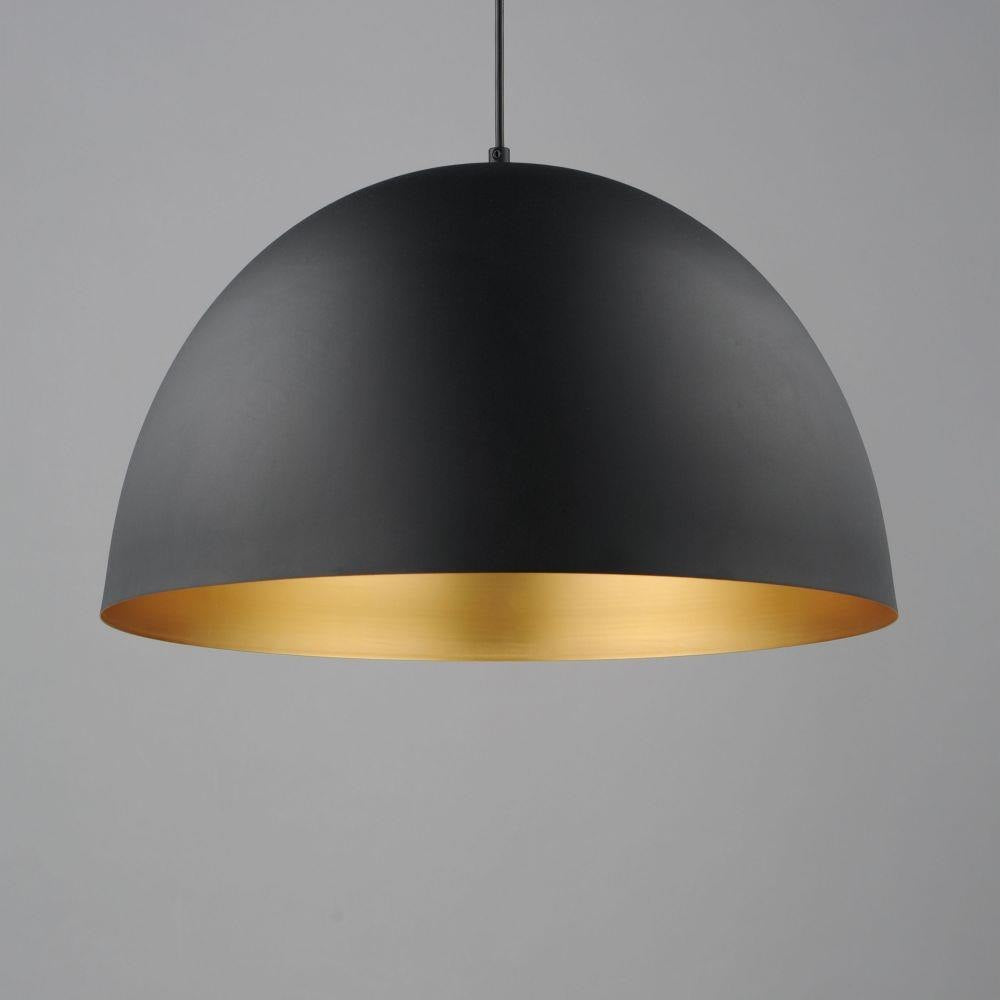 Maxim Lighting 11486BKGLD Tova 1 Light 20 Inch Black/Gold Pendant Ceiling Light