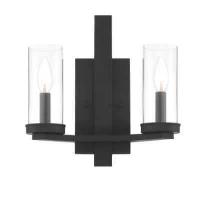 Eurofase Lighting 38223-013 Nerito 2 Light 13" Tall Wall Sconce, Wattage 120W, Black Finish