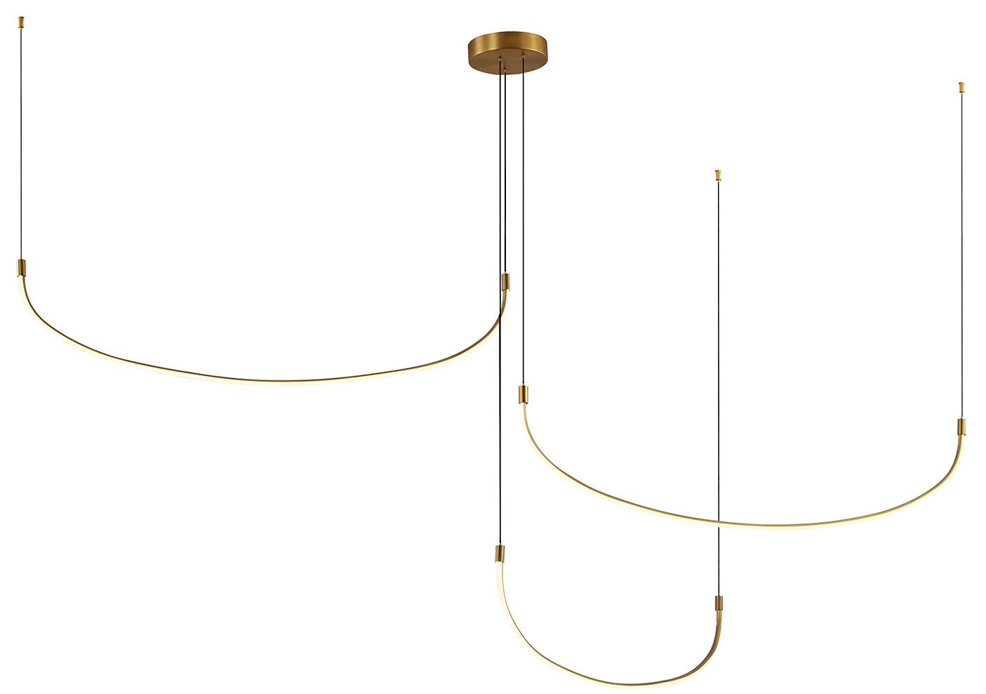Kuzco Lighting MP89390-BG-UNV Talis LED 90.25 inch Brushed Gold Multi-Pendant Ceiling Light