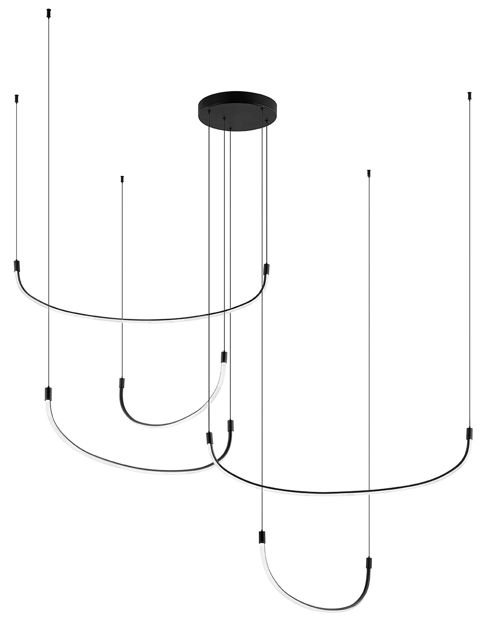 Kuzco Lighting MP89570-BK-UNV Talis LED 70.5 inch Black Multi-Pendant Ceiling Light