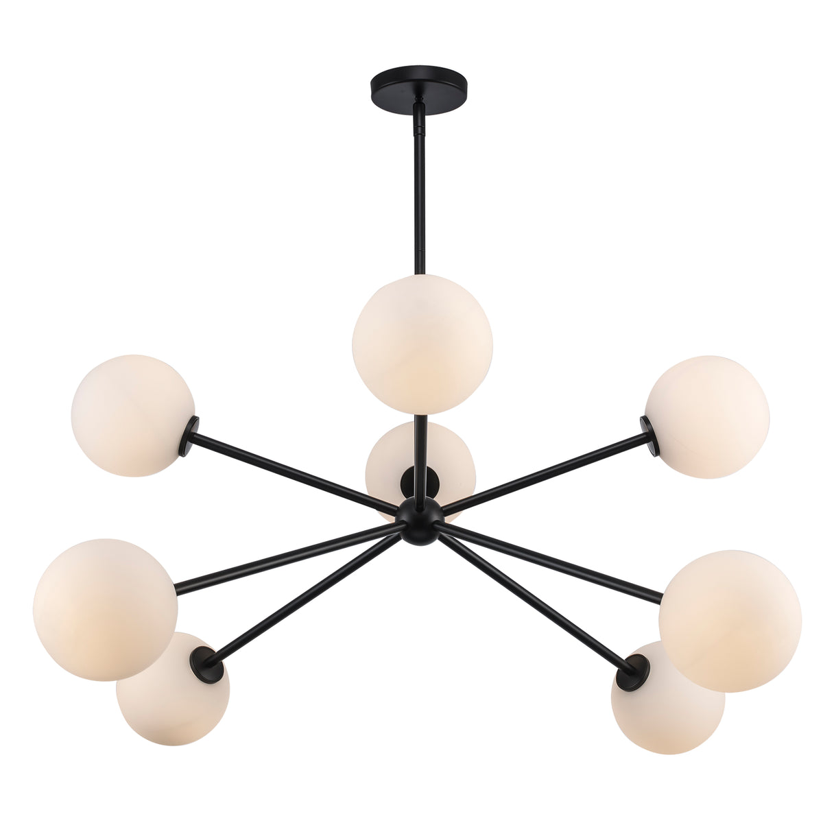 Trans Globe Lighting 11618 BK Haskell black chandelier ceiling light