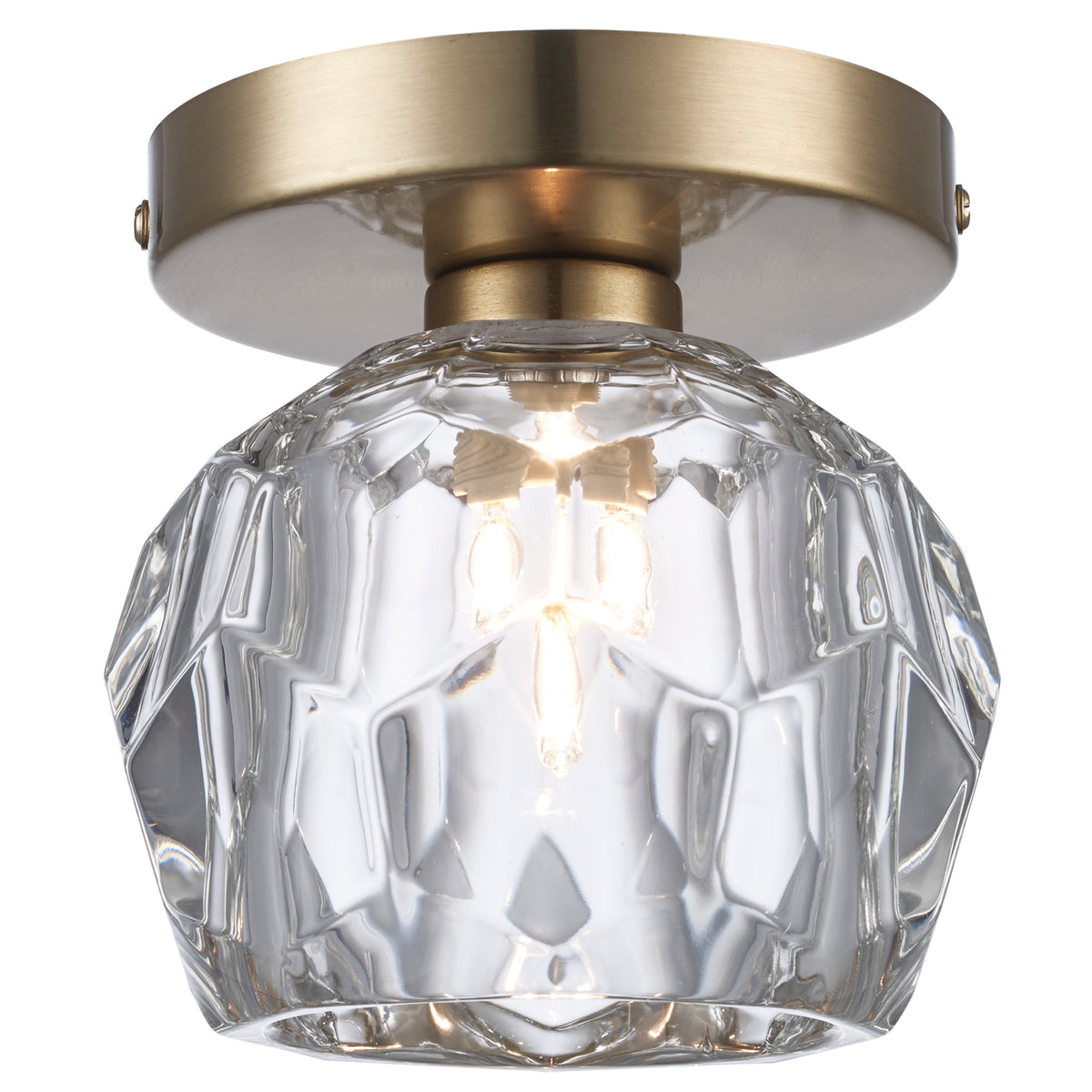 Trans Globe Lighting 11660 AG Fitz semi-flush ceiling light in antique gold