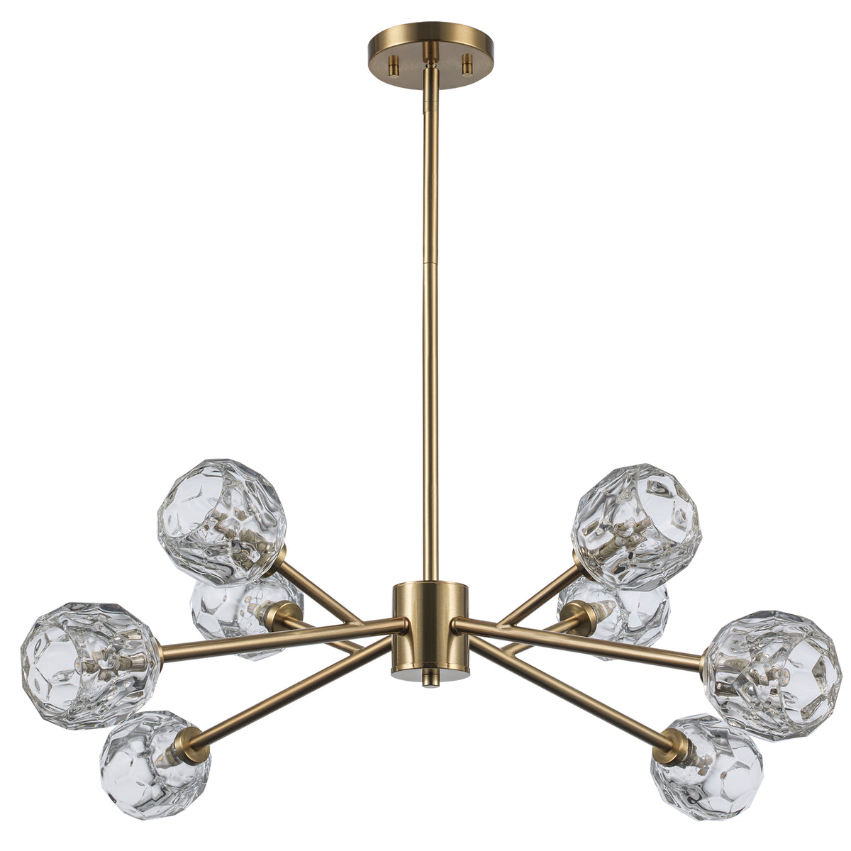 Trans Globe Lighting 11668 AG Fitz 8 Light Antique Gold Pendant Ceiling Light