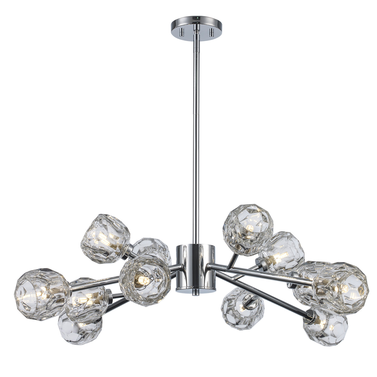 Trans Globe Lighting 11669 PC Fitz 12 light polished chrome pendant ceiling light