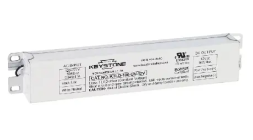 Keystone KTLD-100-UV-24V-CP Constant Voltage LED Driver, 24V Output, Wattage 96W, Voltage 120V/277V