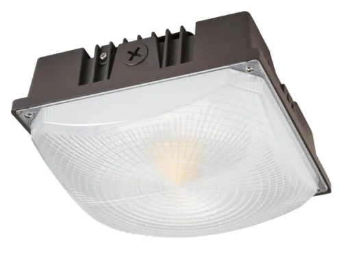 Keystone KT-CLED40PS-S1-8CSB-VDIM-W LED Canopy Light, Multi-Color Temperature, Selectable Wattage, Voltage 120-277V. White