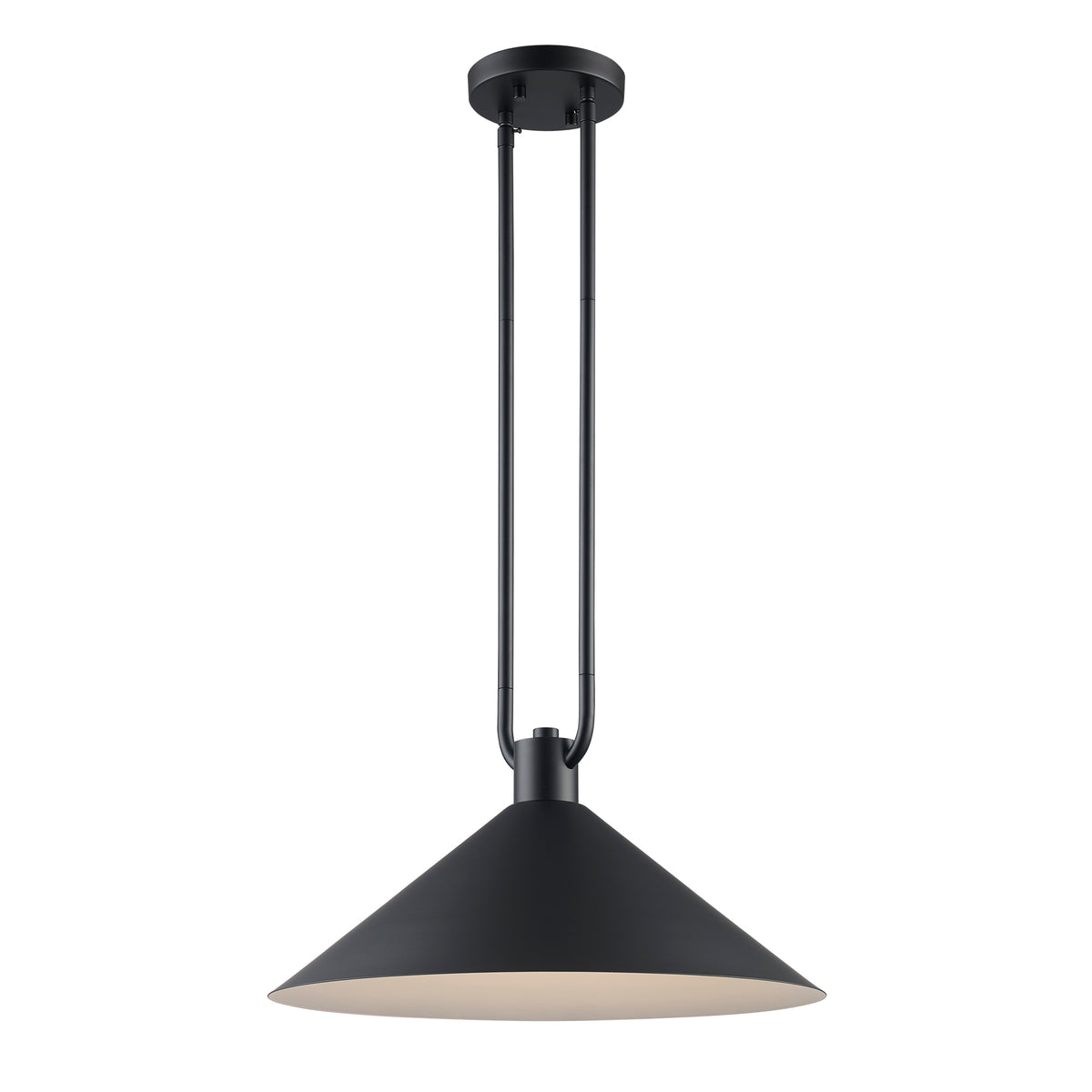 Trans Globe Lighting 11762 BK Roscoe black pendant ceiling light angle view