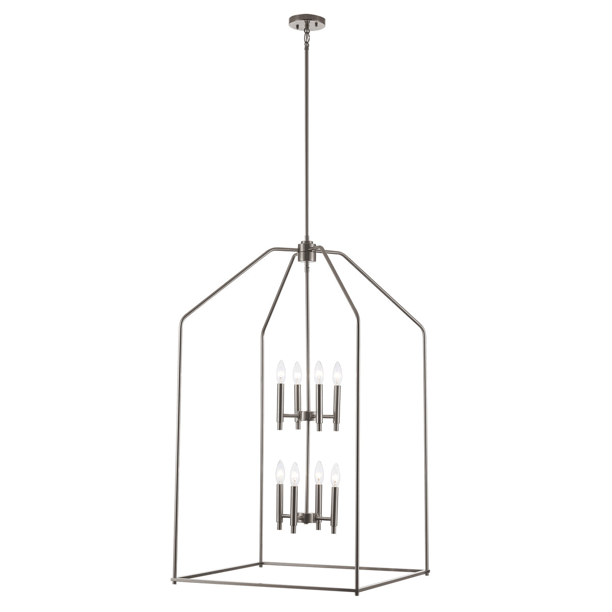 Trans Globe Lighting Birdy 8 light brushed nickel pendant ceiling light