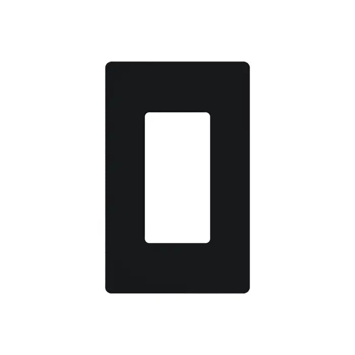 Lutron CW-1-BL Claro Screwless Designer Wallplate - 1 Gang - Finish: Black