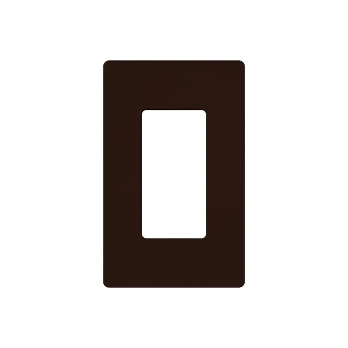 Lutron CW-1-BR Claro Screwless Designer Wallplate - 1 Gang - Finish: Brown