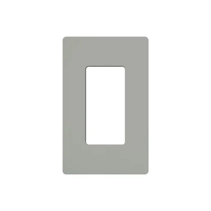 Lutron CW-1-GR Claro Screwless Designer Wallplate - 1 Gang - Finish: Gray