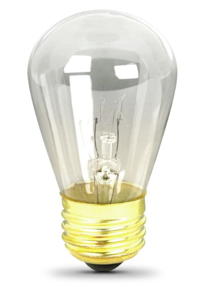 Feit Electric 11S14/4-130 11W Soft White (2700K) S14 Base Exposed Filament Incandescent String Light Replacement Bulb (4-Pack)