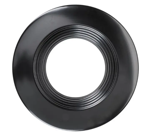 Keystone KT-TRIM-RD-6CB-MB 6 in Interchangeable Trim for Baffled 6in Residential Circular Downlight, Matte Black