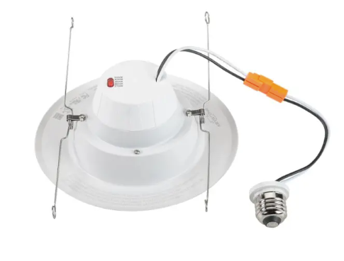 Keystone KT-LED14PSRD-6C-9CSF-DIM 6" Round LED Commercial Retrofit Downlight, Selectable Wattage 8W,10W,14W, Multi-Color Temperature, Voltage 120V, White