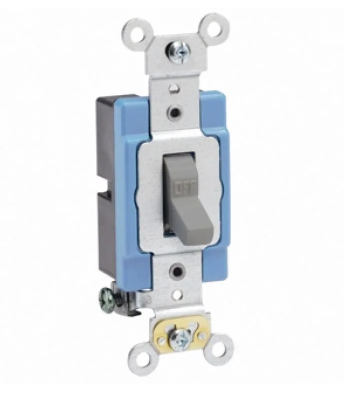 Leviton 1201-2GY Toggle Switch, 15 Amp, 120/277 Volt, Gray