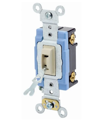 Leviton 1201-2IL Toggle Switch, 15 Amp, 120/277 Volt, lvory