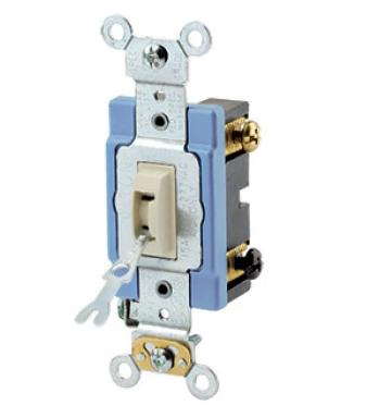 Leviton 1203-2IL Toggle Switch, 15 Amp, 120/277 Volt, lvory