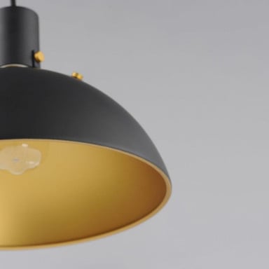 Maxim Lighting 12042ABBK Dawn 1 Light 12 inch Antique Brass/Black Pendant Ceiling Light - detail close-up