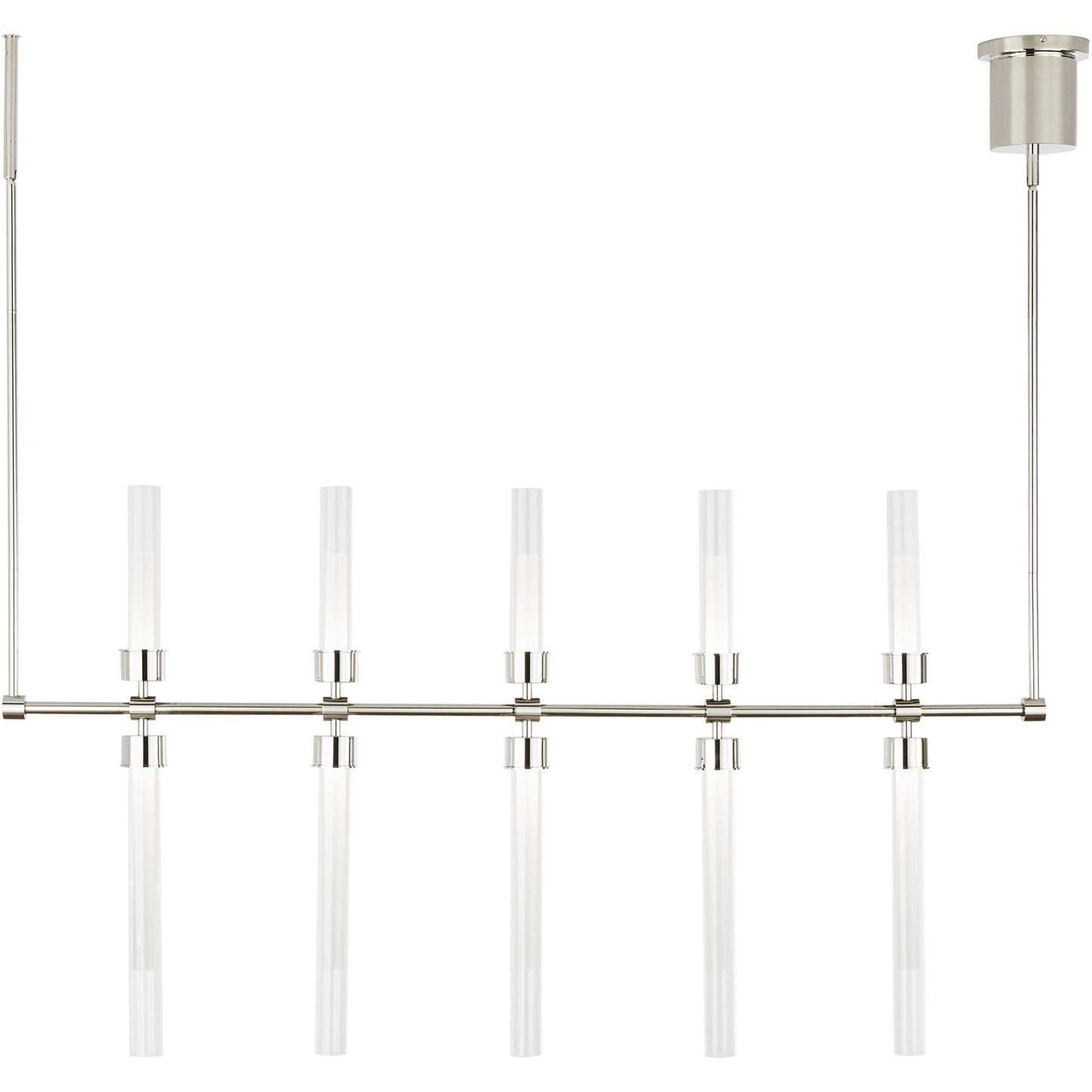 Visual Comfort Modern Collection 700LSLNG48N-LED930-277 Linger 48" 46W 3000K LED Linear Suspension Polished Nickel