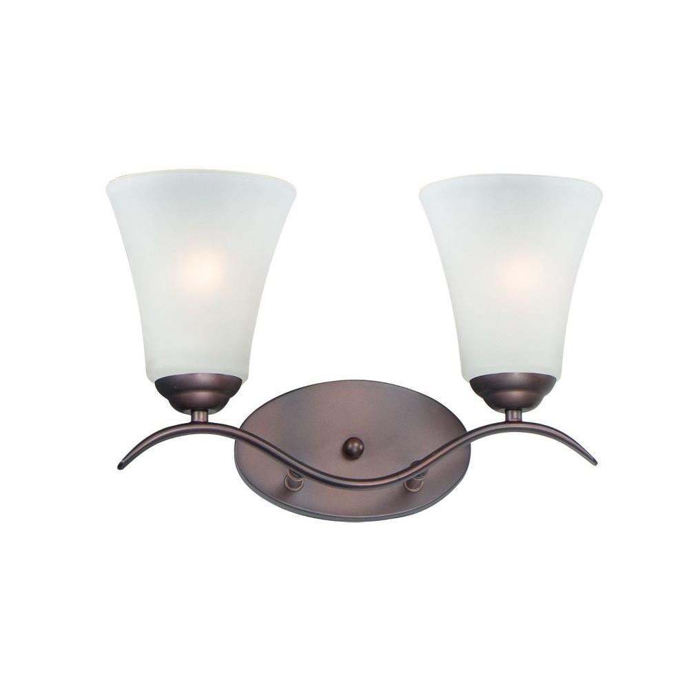Maxim Lighting 12082FTSN Vital 2 Light Satin Nickel Bath Vanity Wall Light Front View