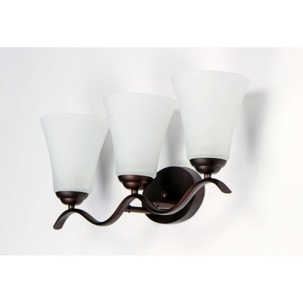 Maxim Lighting 12083FTOI Vital 3 Light Oil Rubbed Bronze Bath Vanity Wall Light Side Angle View