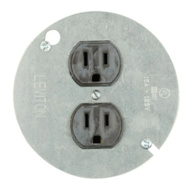 Leviton 1228 Residential Grade Duplex Receptacle, 15 Amp, 125 Volt