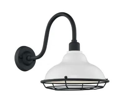 Nuvo 60-7022 Newbridge Series Wall Sconce, Wattage 60W, White & Black