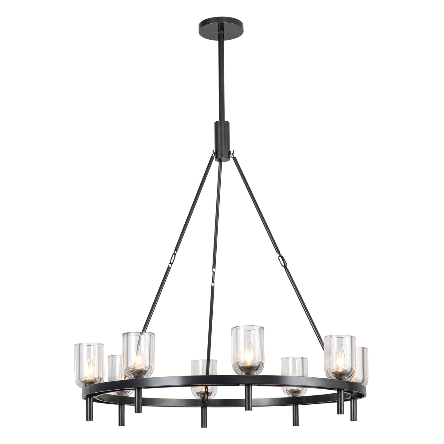 Alora Lighting CH338836UBCC Lucian 8 Light 36.13 inch Urban Bronze Chandelier Ceiling Light